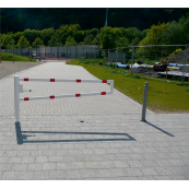 Swiveling gates | for casting in concrete, hot-dip galvanized | total width: 2500 mm | with triangular lock